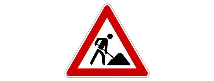 Baustellenschild